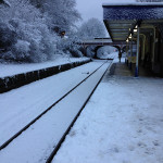 Winter snow at Redland Station in Bristol