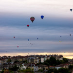 Hot air balloons over Montpelier in Bristol