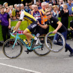 Thomas Leezer pit stop in Bristol stage of Tour of Britain