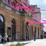 Luke Jerram 'Negotiating Space' installation at RWA, Bristol, UK. Art on Bristol's streets.