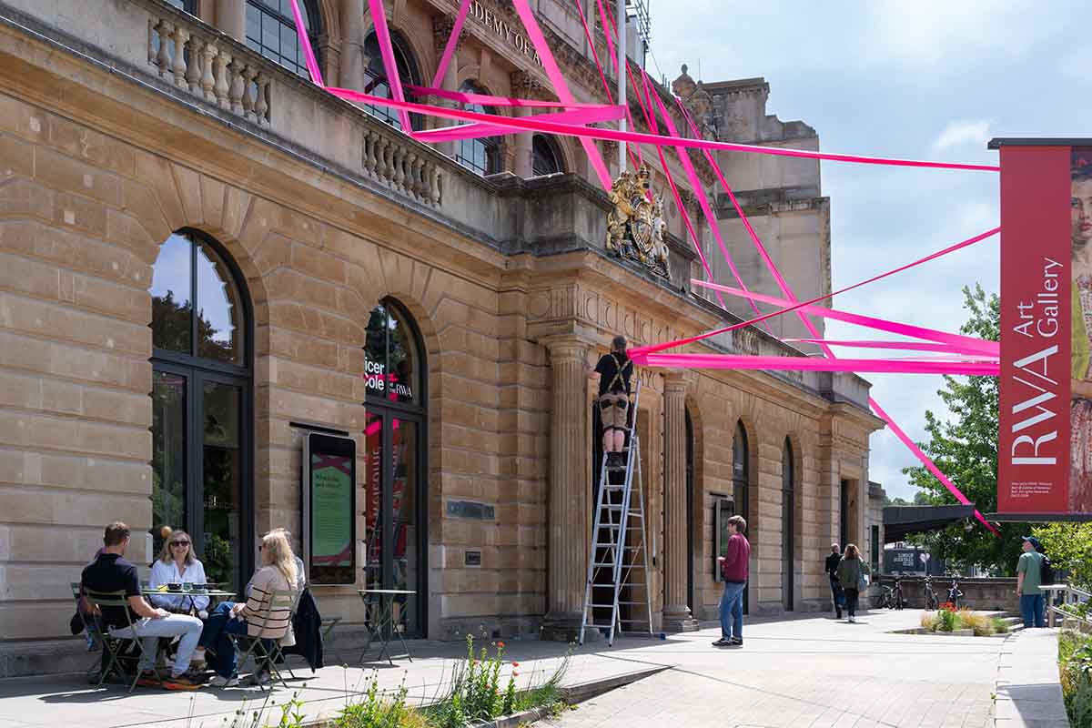 Luke Jerram 'Negotiating Space' installation at RWA, Bristol, UK