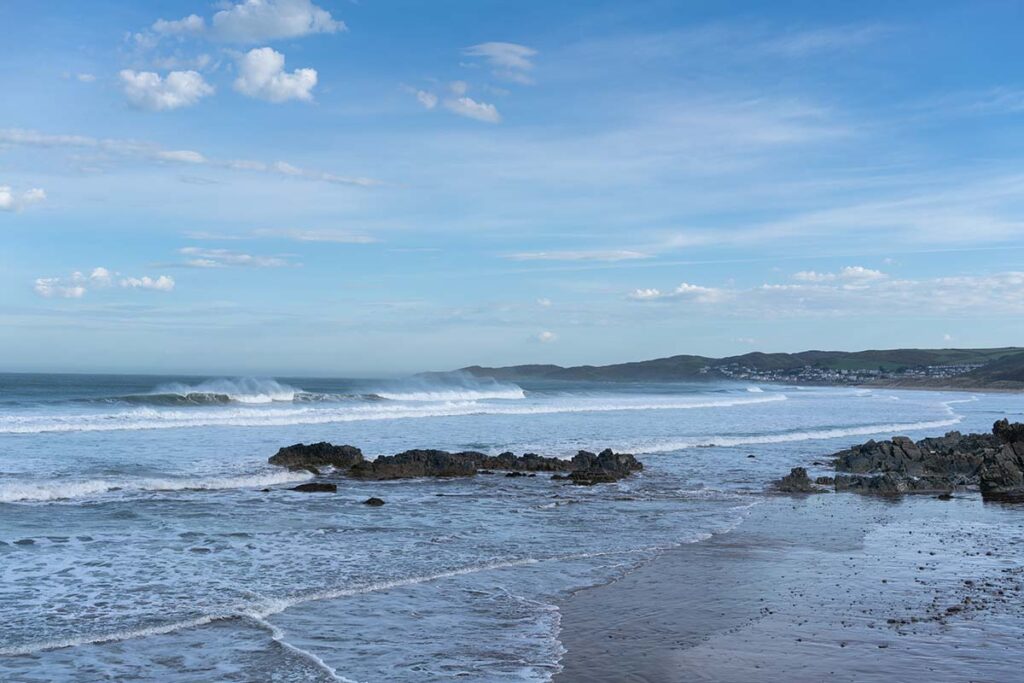 View from Putsborough, North Devon looking towards Woolacombe.