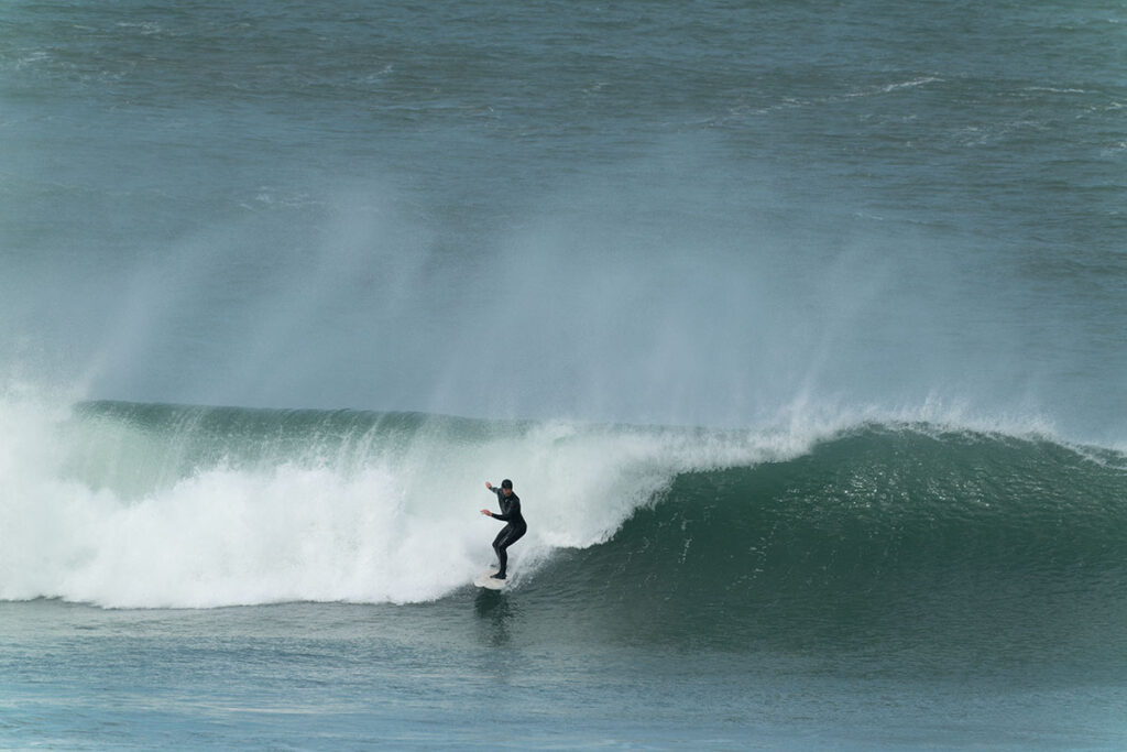 Surfer at Putsborough, North Devon. 07/04/2026