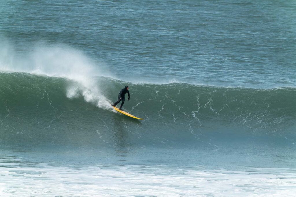 Surfer at Putsborough, North Devon. 07/04/2026