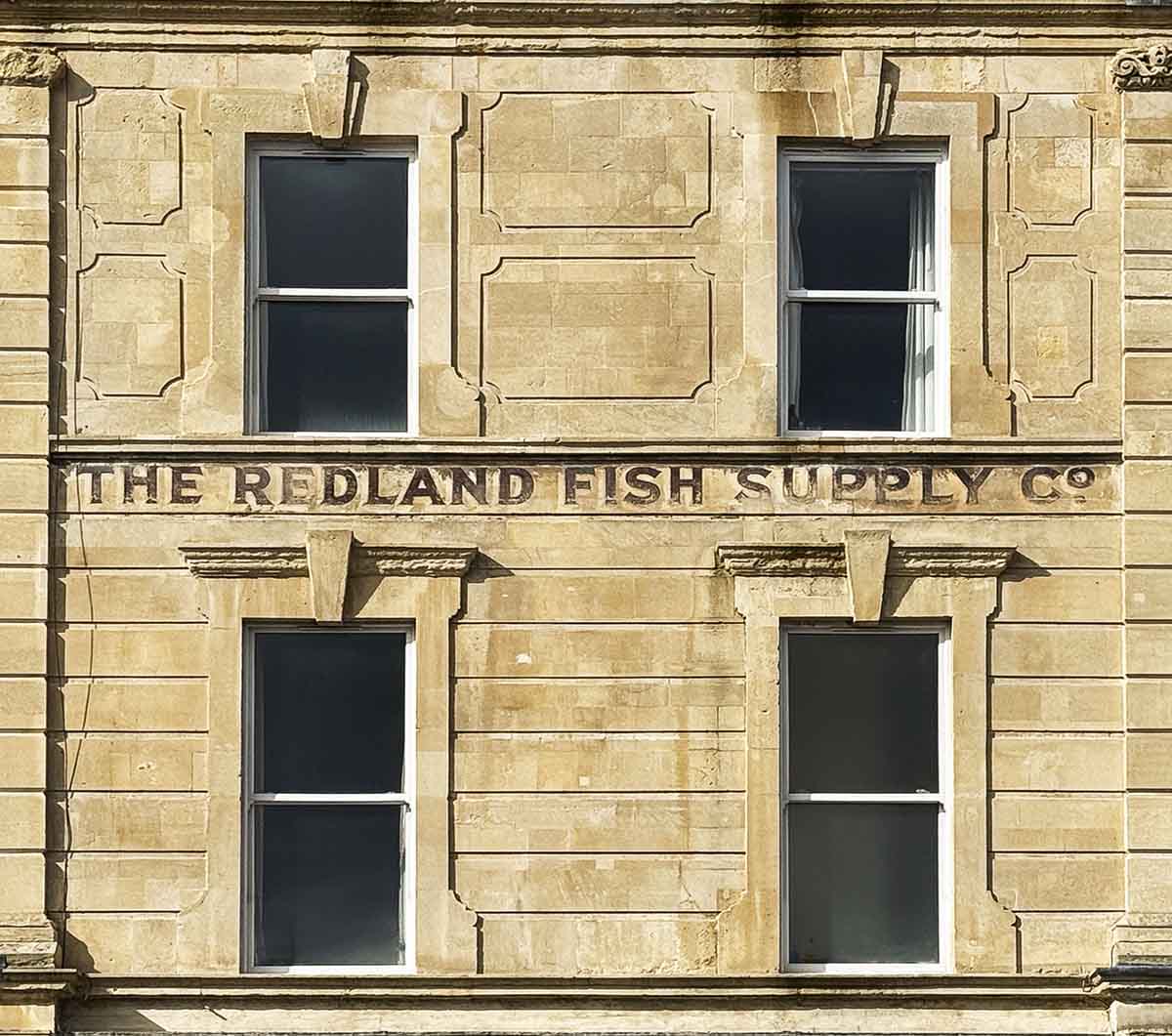 Redland Fish Supply ghost sign in Bristol, United Kingdom